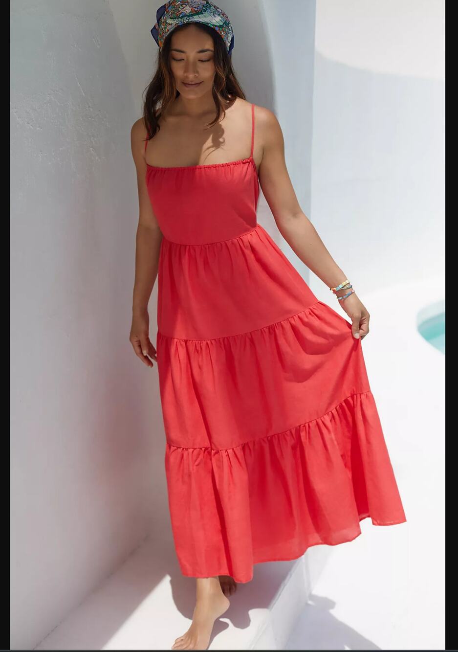 New Charlie Holiday Pink Cotton Maxi Dress - Small